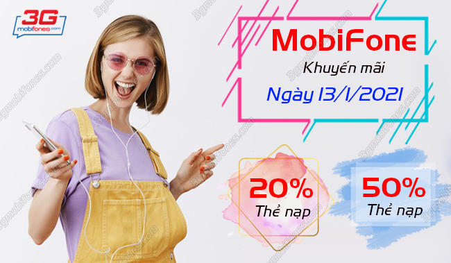mobifone khuyen mai 20 50 the nap ngay 13 1 2021