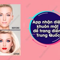 app nhan dien khuon mat de trang diem Trung Quoc