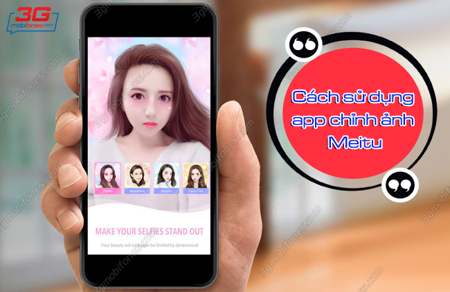 cach dung app chinh anh Meitu 