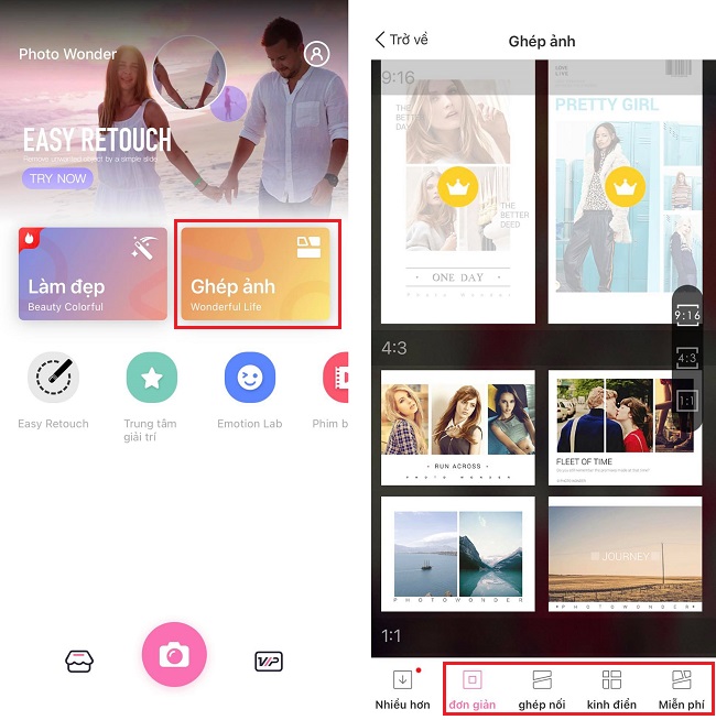cach chinh anh bang app Photo Wonder