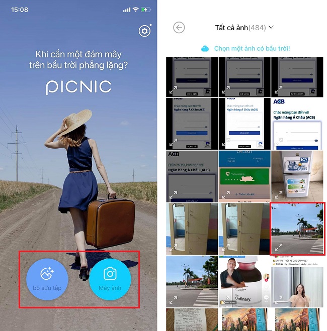 Cách Sử Dụng App Picnic Chỉnh Bầu Trời Siêu Xinh