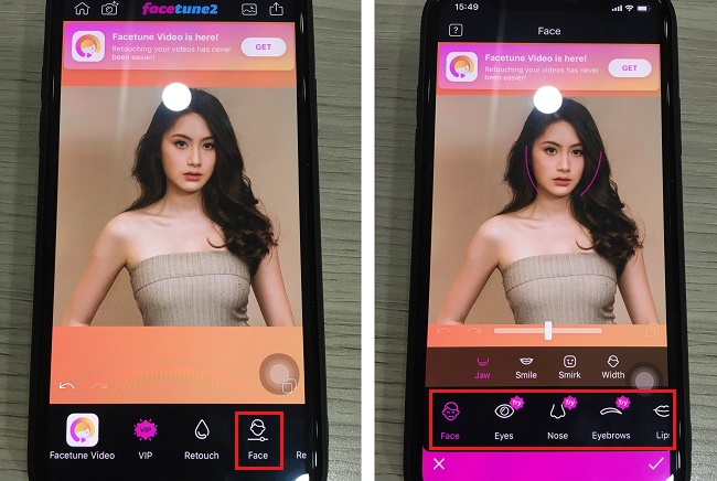 cach su dung app Facetune 2 