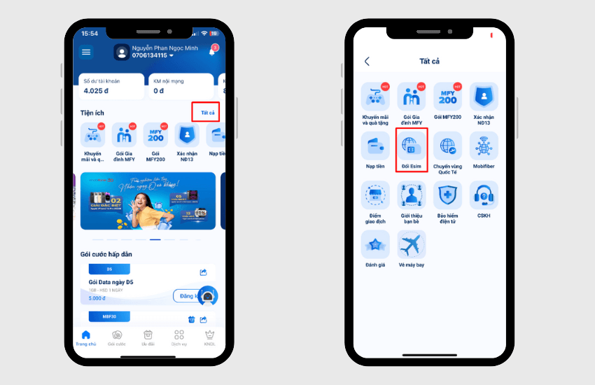 chuyen doi esim mobifone online