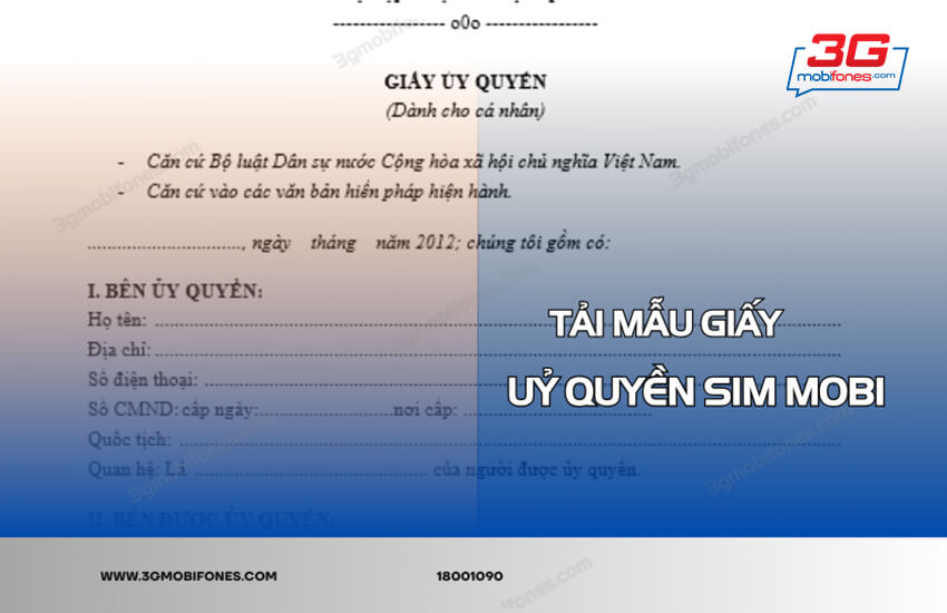 tai mau giay uy quyen sim mobifone