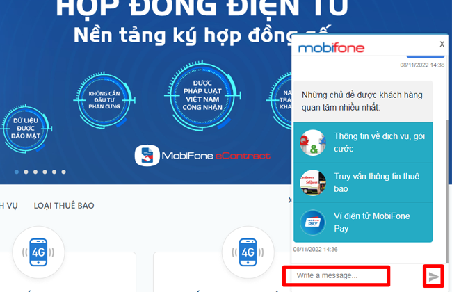gui tin nhan tong dai mang mobifone tu nuoc ngoai