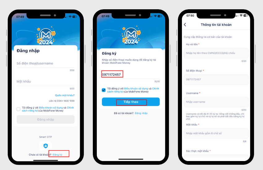 dang ky tai khoan mobifone money