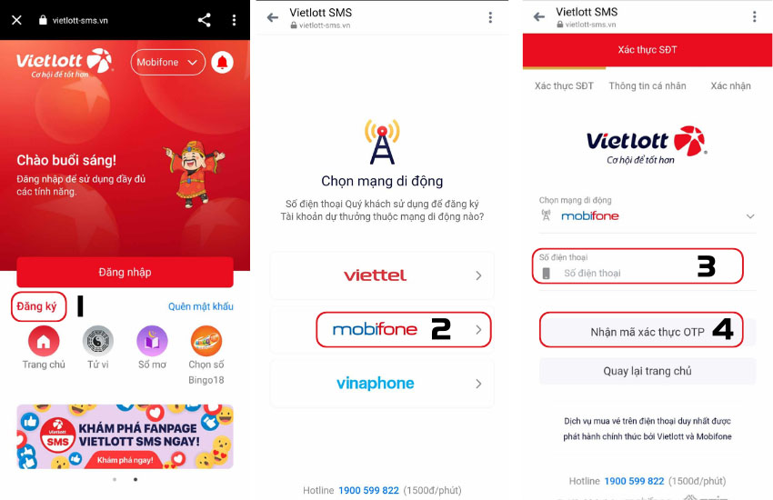 Dang ky Vietlott SMS MobiFone
