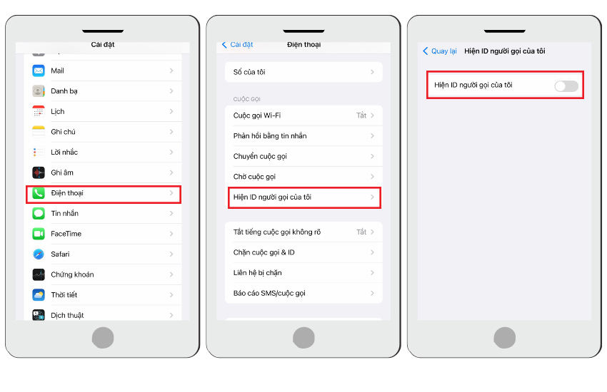 Cach an ID nguoi goi tren iPhone